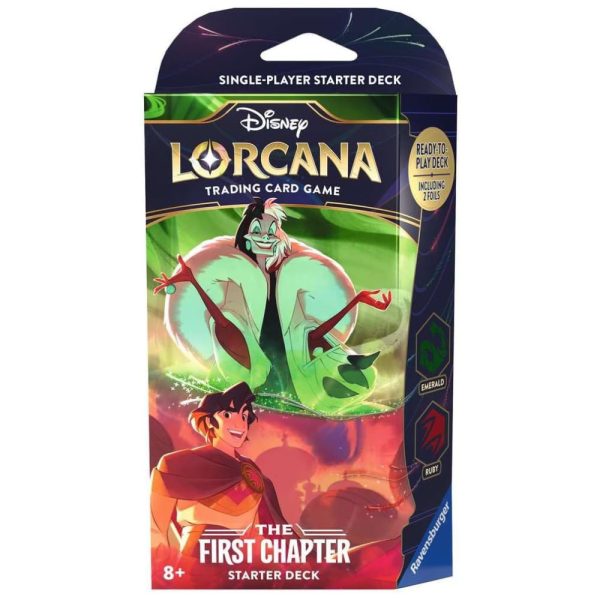 ectqg85kn6tb0b_0-1 jpg - Jogo de Cartas Disney Lorcana Capítulo 1 Ruby Emerald, para Jogadores a Partir de 8 Anos, Ravensburger