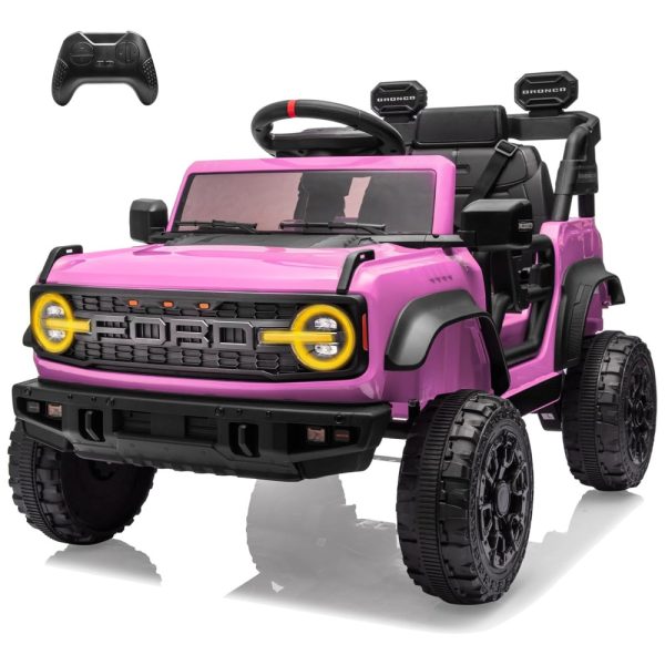 ectqgf11nzcd0b_0 jpg - Carro Elétrico Infantil, Ford Bronco Raptor com Controle Remoto, 3 Velocidades, Suspensão nas 4 Rodas, Música via Bluetooth e Luzes LED, 12V, YOFE, Rosa