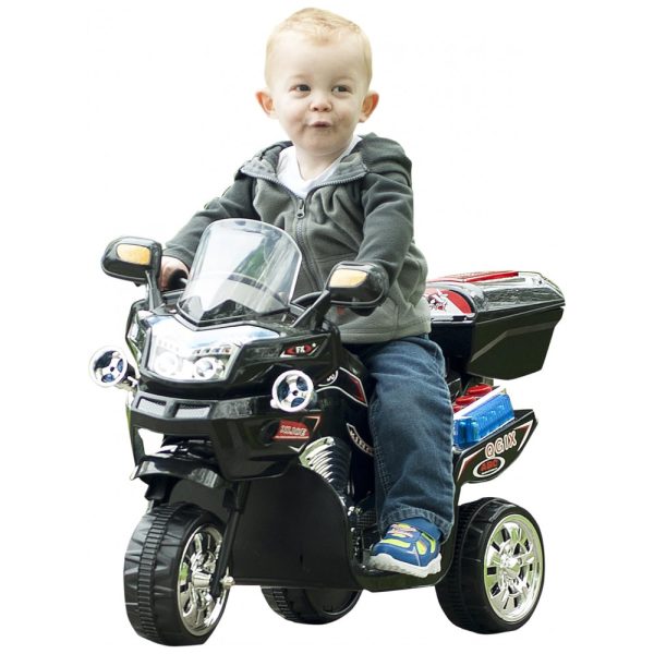 ectqgqwt19x60b_0 jpg - Moto Elétrica Infantil a Bateria 6V 3 Rodas com Sons e Luzes, Idade Rec 3 a 6 anos, LIL RIDER, Preto