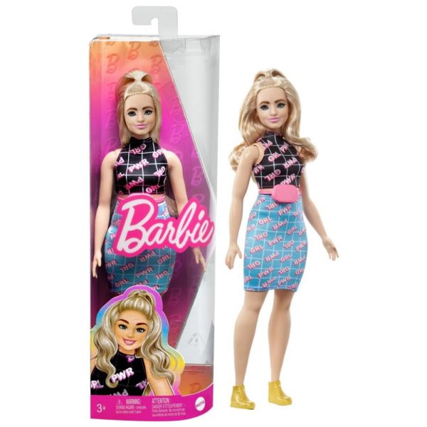 ectqh4vhrjlb0b_0 jpg - Boneca Barbie Fashionista com Roupa Estampada Girl Power e Acessórios, Rosa