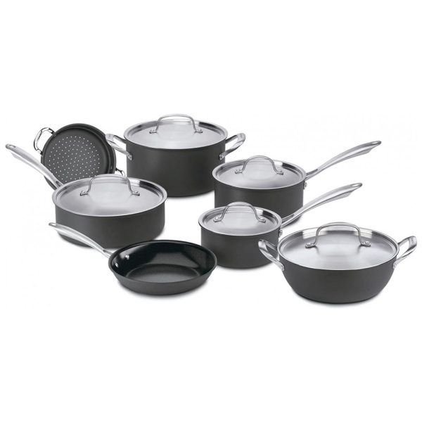 ectqi7k69e100b_0-1 jpg - Conjunto de Panelas Antiaderentes, Peças, CUISINART GG 12, Preto