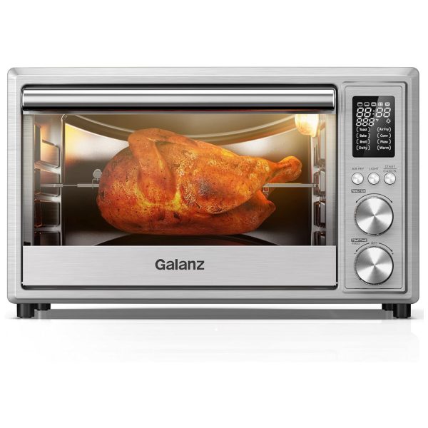 ectqjcvtzz480b_0 jpg - Forno Multifuncional, 1800W, 30L, 8 Funções, Aço Inox, 110v, GALANZ GT12SSDAN18, Prateado