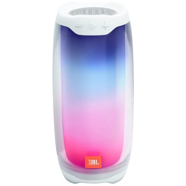 ectqjg7hmgx70b_0 jpg - Caixa de Som Bluetooth Portatil Pulse 4 a Prova d IPX7 e Luzes LED, Branca, JBL PULSE4WHTAM, Branco