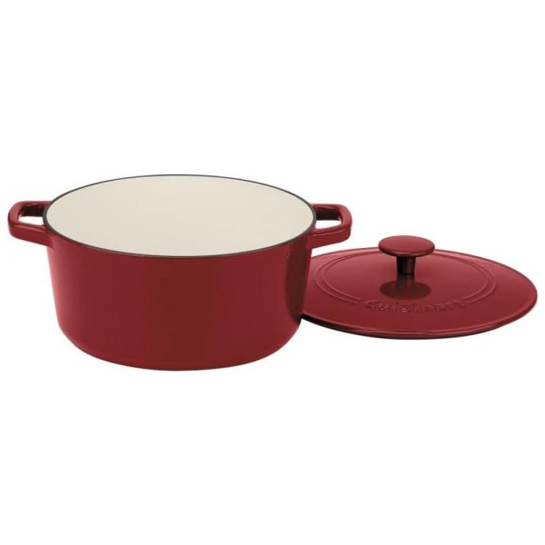 ectqk7grh7100b_0-1 jpg - Panela Caçarola Antiaderente 5 Litros em Aço Esmaltado, Cuisinart Chefs Classic, Vermelha