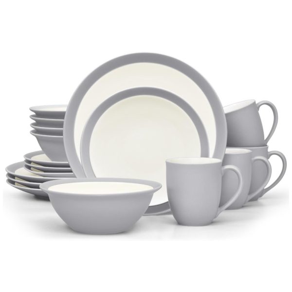 ectqkfyq9cgc0b_0 jpg - Aparelho de Jantar para Todas as Ocasiões com 16 Peças, Formato Redondo e Material de Cerâmica, Noritake, Cinza