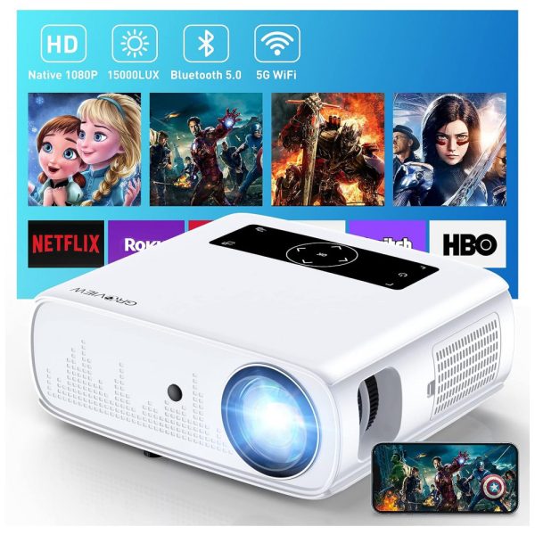 ectqknfl31890b_0 jpg - Mini Projetor 4K com Wi Fi, Bluetooth e Projeção de até 300 Polegadas, 110v, GROVIEW JQ818C, Branco