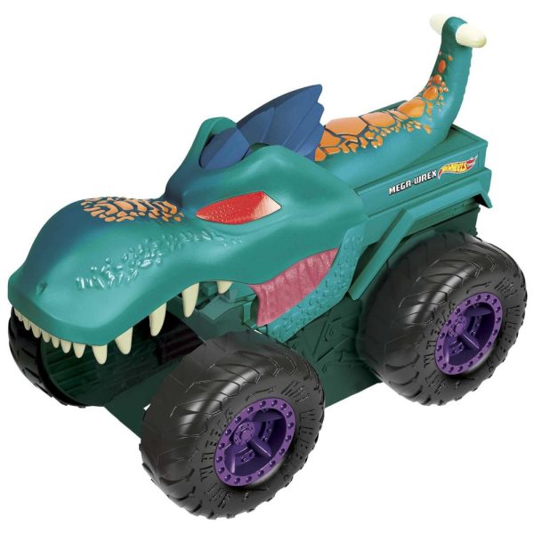 ectqkp6c45v80b_0 jpg - Caminhão Monstro Hot Wheels Mega Wrex Chompin Brinquedo em Escala Grande, Mattel