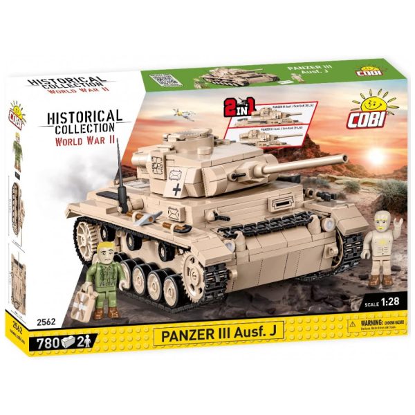 ectqkrk568gb0b_0 jpg - Kit de Construção Tanque J Panzer III Ausf da Segunda Guerra Mundial com 780 Peças, COBI, Marrom