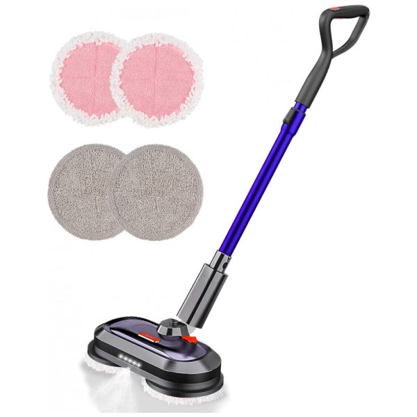 ectqkwnxbrc80b_0 jpg - Esfregão Mop Elétrico sem Fio à Bateria Tanque de 300 mL com Farol LED, Roxo, 110v, VMAI P700, Violeta