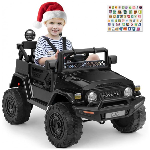 ectqkyxpfdgc0b_0 jpg - Carro Elétrico Infantil a Bateria com Controle Remoto, 3 Velocidades, 6 Luzes LED e Bluetooth, 12V, ELEMARA Toyota FJ40, Preto