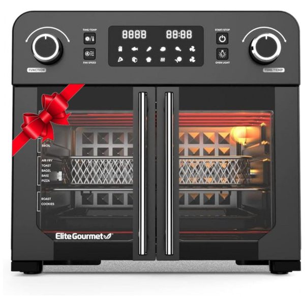 ectql32tl5tb0b_0 jpg - Forno Elétrico de Bancada 23 Litros Programável com Controle de Temperatura 110V 1700W Elite Gourmet EAF9010B, Preto