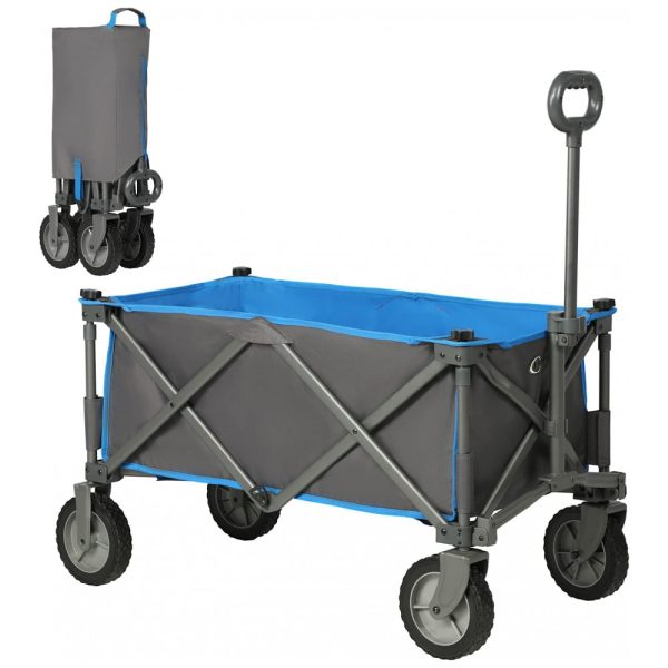 ectqlmjd14g70b_0-1 jpg - Carrinho Dobrável para Camping e Jardim com Tecido Removível, Capacidade 100kg, PORTAL, Cinza e Azul