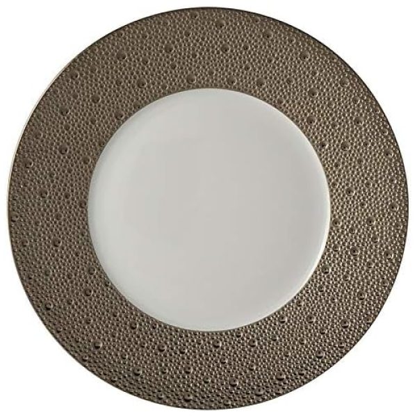 ectqlmzhrq180b_0 jpg - Prato para Jantar de 26 cm, Elegância e Praticidade em Sua Mesa com Formato Redondo e Material de Porcelana Premium, Bernardaud, Branco e Marrom