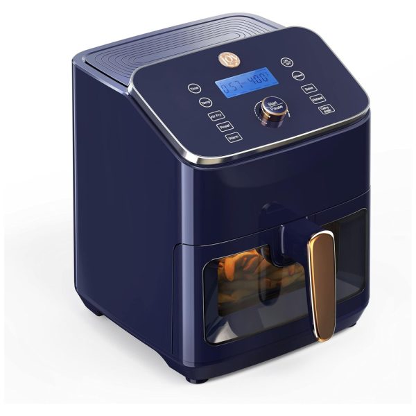 ectqls216bdb0b_0 jpg - Fritadeira Elétrica Air Fryer 5,6L com Janela de Visualização e 6 Configurações de Cozimento, 110V 1300W, JOY Kitchen, Azul