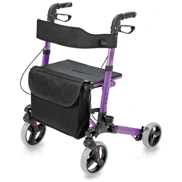 ectqm9407w600b_0 jpg - Andador para Idosos e Adultos com Assento, Encosto e Bolsa de Transporte, até 136 Quilos, HealthSmart, Roxo