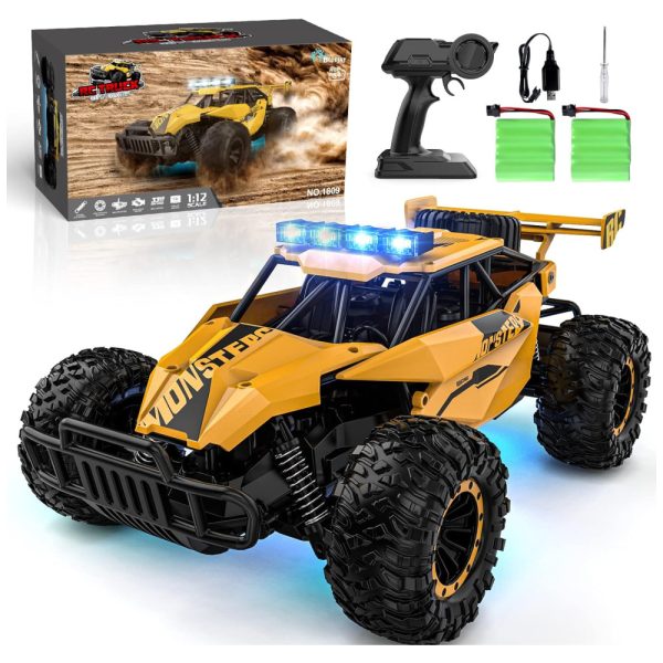 ectqmccxljjb0b_0-2 jpg - Carro de Controle Remoto 2.4GHz Alta Velocidade 33 KM H, Off Road, Escala 1 12, Bluejay, Amarelo