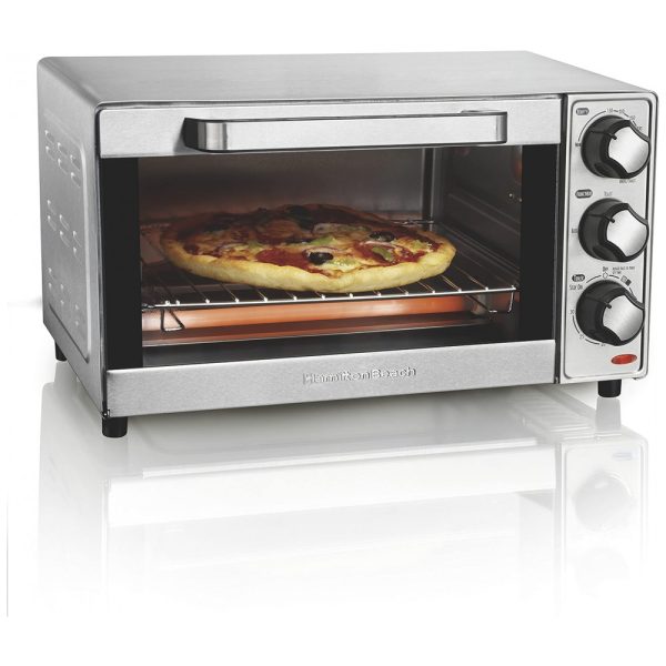 ectqmvyduy510b_0 jpg - Forno Elétrico de Bancada com Controle de Temperatura e Temporizador, Aço Inoxidável, 110v, HAMILTON BEACH 31401, Prateado