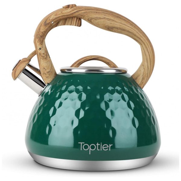 ectqn1md6b690b_0 jpg - Chaleira de Chá 2.7L com Apito, Aço Inoxidável, TOPTIER, Verde