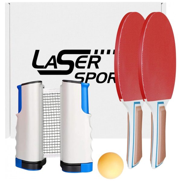 ectqn7wy1z790b_0 jpg - Kit de Ping Pong com Mesa Portátil, 2 Raquetes, 1 Bola, LASER SPORTS, Vermelho