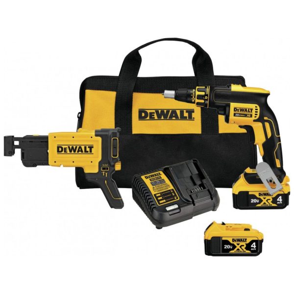 ectqnr2yk8580b_0 jpg - Kit Parafusadeira com Acessório de Ponta DCF6202, 110v, DEWALT DCF620CM2, Amarelo