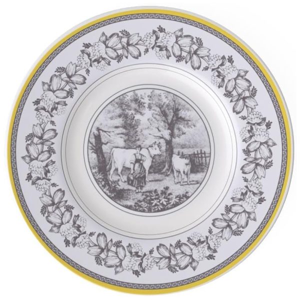 ectqo358c0000b_0 jpg - Prato para Aperitivo 15 cm, Elegância e Praticidade em Sua Mesa com Formato Redondo e Material de Porcelana Premium, Villeroy Boch, Branco, Cinza e Amarelo