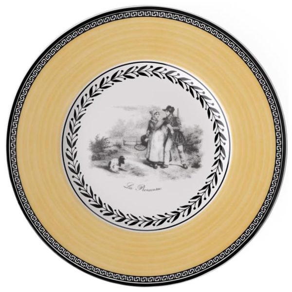 ectqo458c0000b_0 jpg - Prato para Aperitivo 15 cm, Elegância e Praticidade em Sua Mesa com Formato Redondo e Material de Porcelana Premium, Villeroy Boch, Branco, Cinza e Amarelo