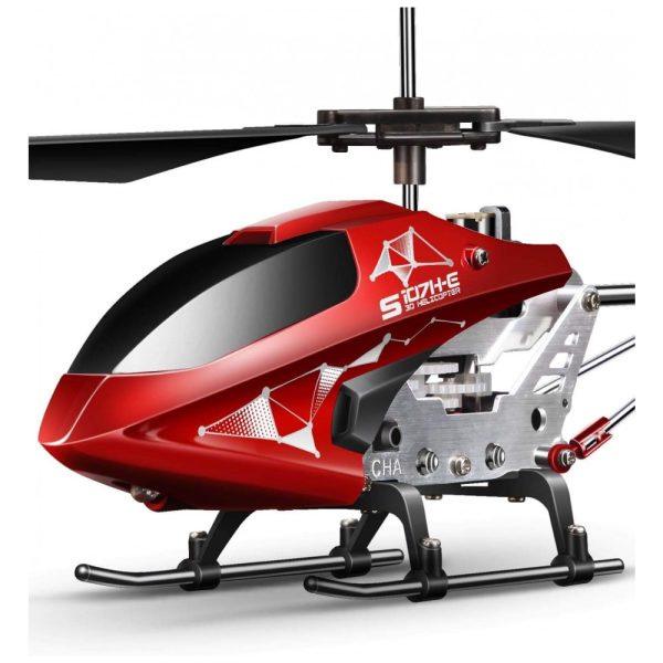 ectqpj4gn1l70b_0 jpg - Mini Helicóptero RC com Gyro Crimson de Controle Remoto com 3 Canais, SYMA ES107H E R, Vermelho