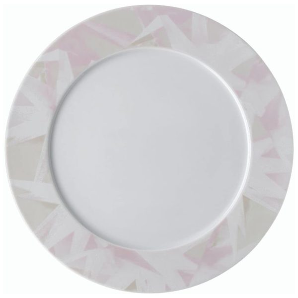 ectqplw2td490b_0-1 jpg - Prato para Jantar de 33 cm, Elegância e Praticidade em Sua Mesa com Formato Redondo e Material de Porcelana, Rosenthal, Branco e Rosa