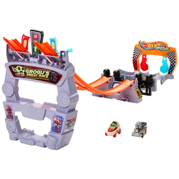 ectqpwj851nb0b_0 jpg - Pista RacerVerse Star Wars com 2 Pilotos Grogu e Mandaloriano para Crianças Acima de 4 Anos, Hot Wheels