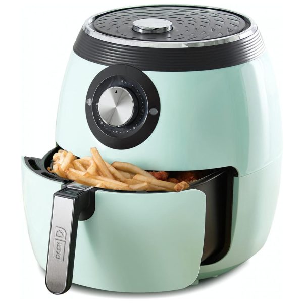 ectqqbphsng70b_0 jpg - AirFryer Capacidade 5,7L com Controle de Temperatura, 1700W 110V, DASH DFAF455GBAQ01, Verde Água