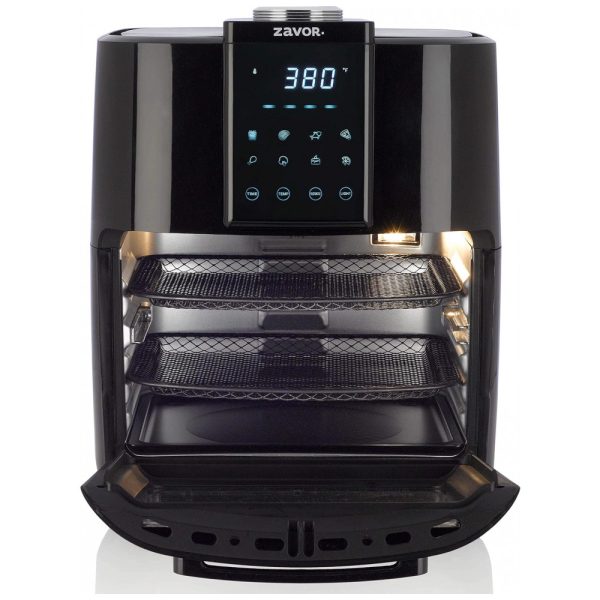 ectqqbsfkhk80b_0 jpg - Air Fryer Desidratadora de Alimentos 12 L com Rotisserie e 2 Bandejas, 1700W 110V, Zavor, Preta