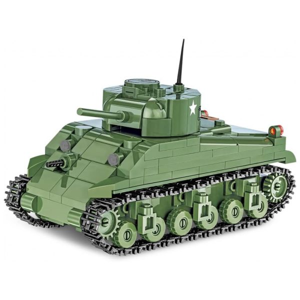 ectqqg6h2x2b0b_0 jpg - Kit de Construção Tanque Sherman M4A1 da Segunda Guerra Mundial, com 312 Peças, COBI, Verde