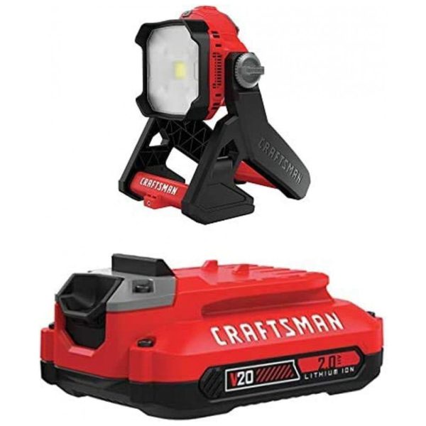 ectqqkkl9qx70b_0 jpg - V20, Lanterna Led, Portátil com Bateria de Íon de Lítio, 1825 lumens, 110 V, CRAFTSMAN, Vermelho