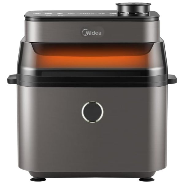 ectqr4n3g1xc0b_0 jpg - Fritadeira Elétrica Air Fryer 6,6L com 7 Menus Predefinidos e Função DIY, 110V 1300W, Midea, Preta