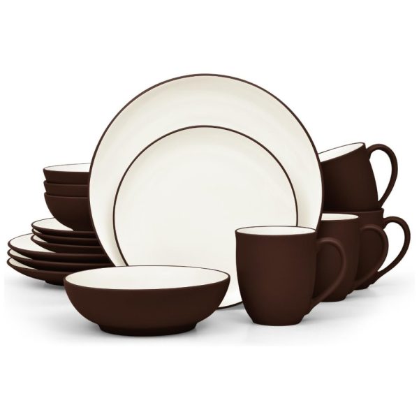 ectqr78dqcgc0b_0 jpg - Aparelho de Jantar para Todas as Ocasiões, Elegância e Sofisticação para Sua Mesa com 16 Peças, Formato Redondo e Material de Cerâmica, Noritake, Marrom