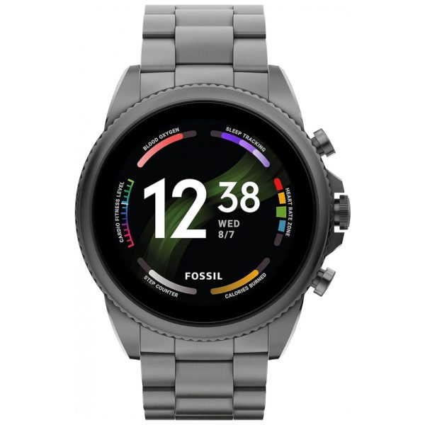 ectqrbvww2b90b_0-1 jpg - Relógio Smartwatch 44mm com Tela Sensível ao Toque em e Pulseira de Aço inoxidável com Frequência Cardíaca, FOSSIL, Prateado