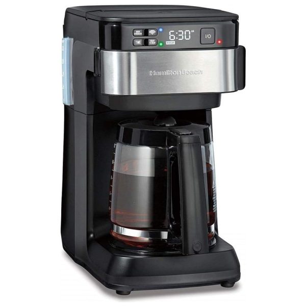 ectqrndnlft70b_0 jpg - Cafeteira Elétrica Programável 12 Xícaras, Aço Inoxidável, 110v, HAMILTON BEACH 49350, Preto