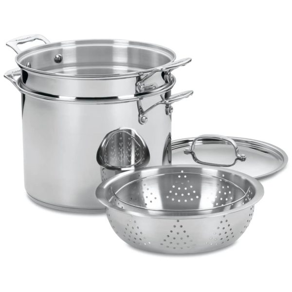 ectqs10vu0000b_0 jpg - Panela para Massas 11,3 Litros em Aço Inoxidável, 4 Peças, Acabamento Espelhado, Cuisinart 77 412P1, Prata