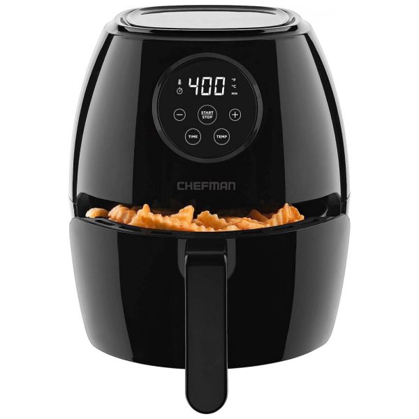 ectqs8sl98l80b_0-1 jpg - Fritadeira Elétrica 3L com Painel de Controle Digital, 1000W, 110V, CHEFMAN 3.7 Quart Air Fryer Oven, Preto