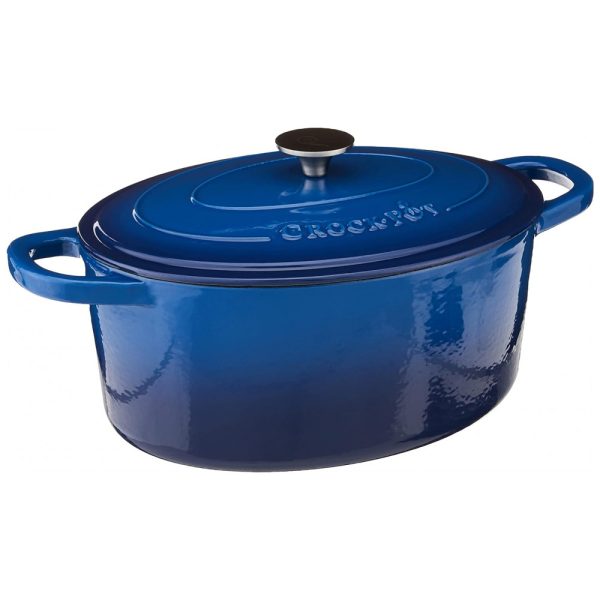 ectqsdofc0h10b_0 jpg - Panela de Ferro Fundido Oval 8 Litros Forno Holandês Esmaltado e Antiaderente, CROCK POT 69149.02, Azul