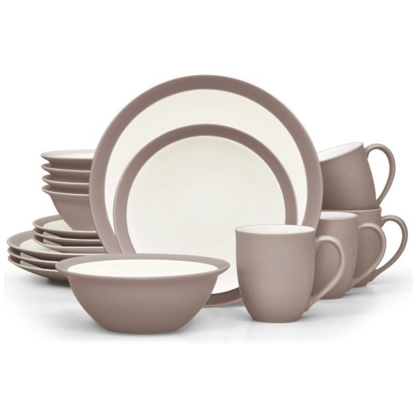 ectqsg5wncgc0b_0 jpg - Aparelho de Jantar para Todas as Ocasiões, Elegância e Sofisticação para Sua Mesa com 16 Peças, Formato Redondo e Material de Cerâmica sem BPA, Noritake, Marrom