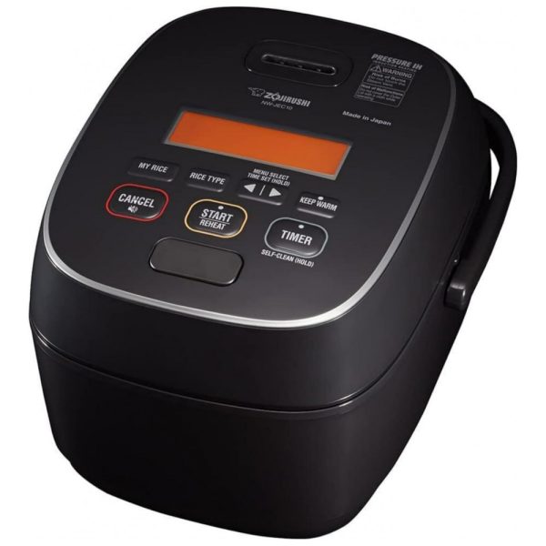 ectqt381z9n90b_0 jpg - Panela de Arroz Elétrica por Indução de Pressão 5,5 Xícaras não Cozidas, 110V, Zojirushi NW JEC10BA, Preta