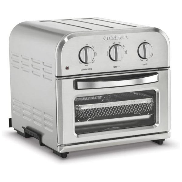 ectqt4l65lg90b_0 jpg - Forno Elétrico Compacto de Bancada 6 em 1 com Função Air Fryer, Temporizador, Cesta, Assadeira e Bandeja Coletora 110V 1800W, Cuisinart, Prata