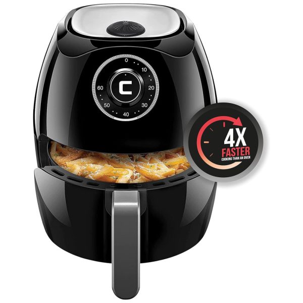 ectqvj3k1jb70b_0 jpg - Air Fryer 6.1 Litros com Temporizador de 60 Min e Desligamento Automático, 110V 1700W, Chefman, Preta