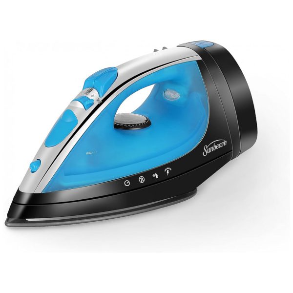 ectqw36jjmz90b_0 jpg - Ferro de Passar a Vapor com Jato de Vapor, 1400W, 110v, SUNBEAM 32610010, Azul