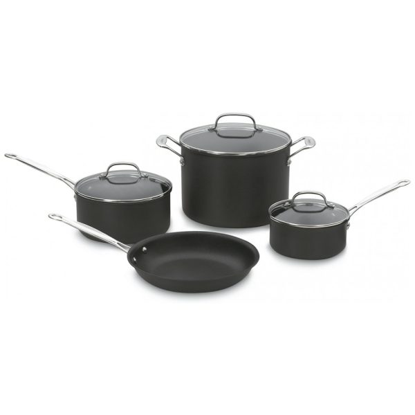 ectqwh5ol1000b_0 jpg - Conjunto de Panelas Antiaderente em Aço Anodizado, 7 Peças, Cuisinart 66 7 Chefs Classic