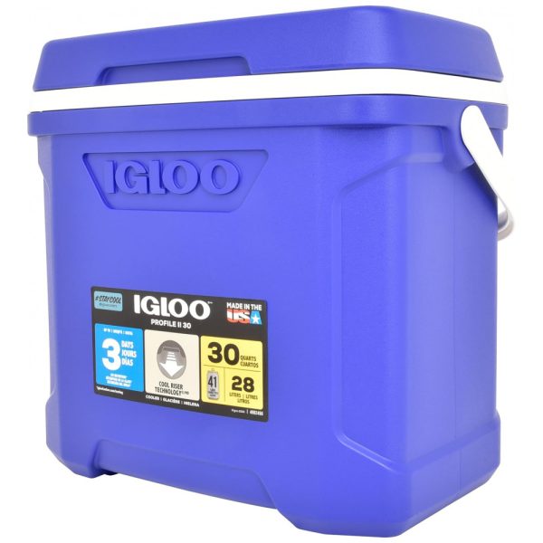 ectqwlvxrlr80b_0 jpg - Cooler Térmico Profissional 30L Ecológico com Máximo Desempenho, IGLOO Profile, Azul