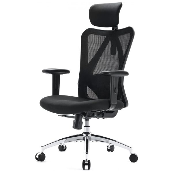 ectqwmnddng70b_0 jpg - Cadeira de Escritório Ajustável Ergonômica com Apoio de Braço, SIHOO M18 014, Preto