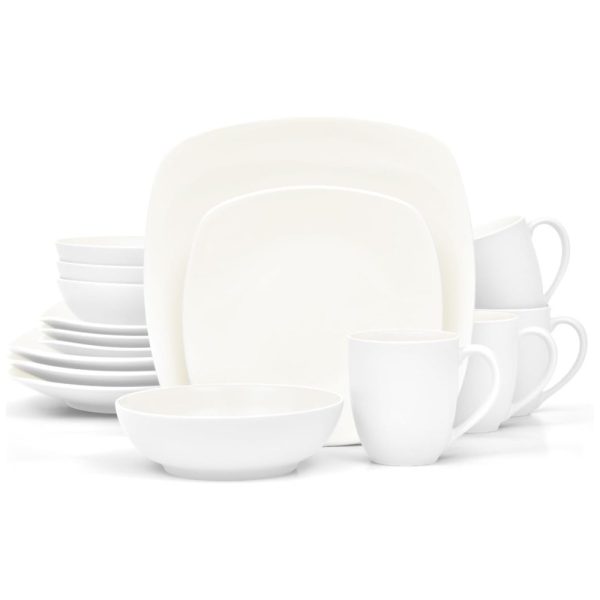 ectqwphqbcgc0b_0 jpg - Aparelho de Jantar para Todas as Ocasiões, Elegância e Sofisticação para Sua Mesa com 16 Peças, Formato Quadrado e Material de Cerâmica, Noritake, Branco