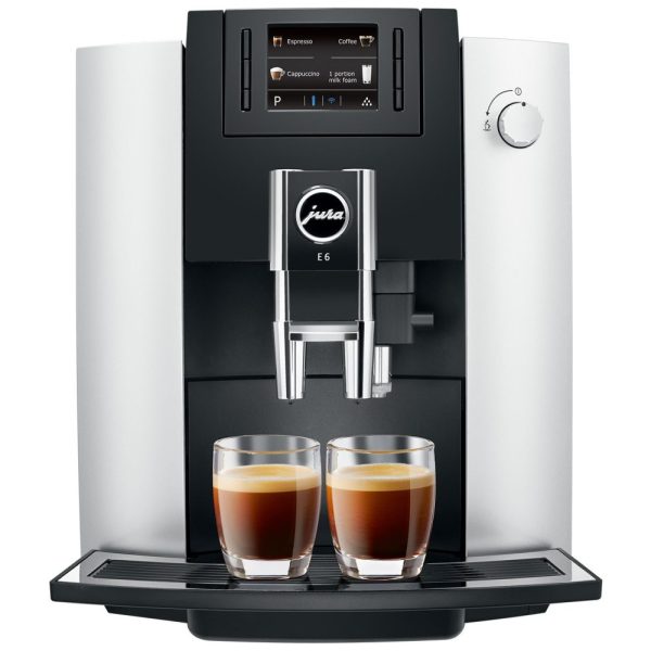 ectqwrwbs5y60b_0 jpg - Máquina de Café Expresso Automática com Processo de Extração de Pulso PEP , 6 Bebidas Especiais e Visor em LED, 110V, Jura E6, Prata e Preta